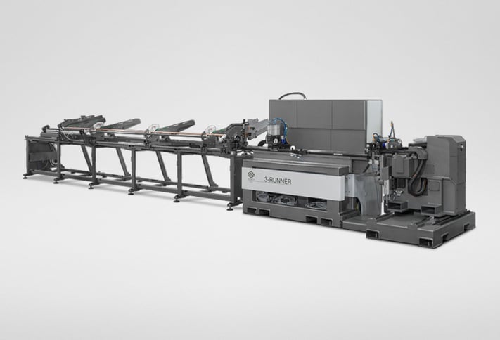 3-RUNNER with bar loader for end-forming and cutting tubes to size