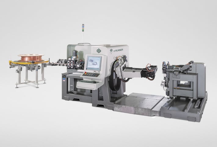 Coil production process carries out straightening, end-forming, measurement, tube bending and unloading of final parts.