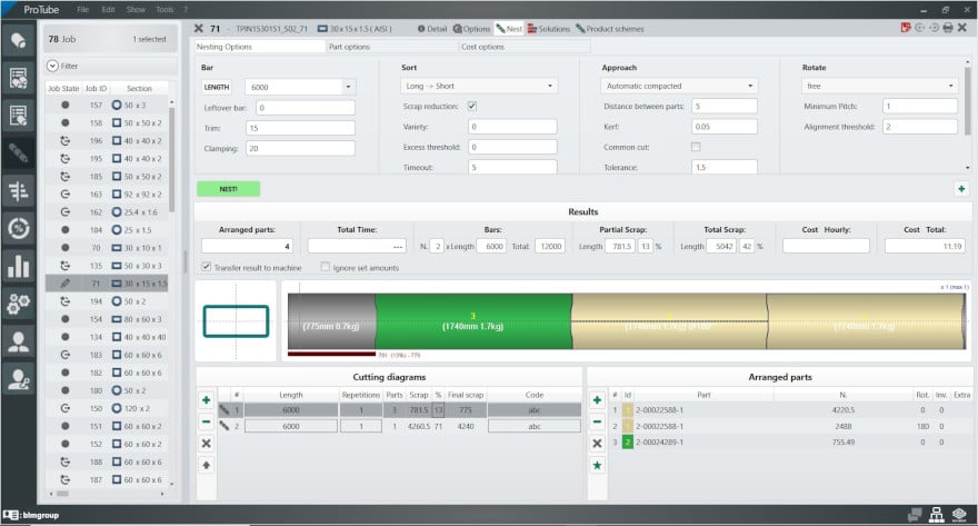 Monitoraggio produzione su impianti lasertube